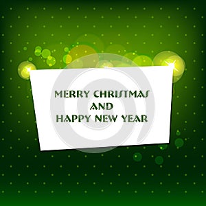 Vector Merry Christmas and Happy New Year card des