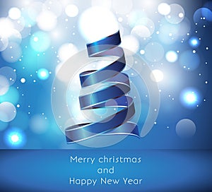 Vector Merry Christmas and Happy New Year card des