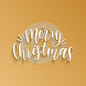 Vector Merry Christmas lettering. Nativity typography. Happy Holidays greeting card, poster template