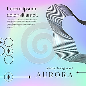 Vector mesh gradient background with wireframe geometric shapes and copy space for text photo