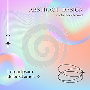 Vector mesh gradient background with wireframe geometric shapes and futuristic spheres.Abstract illustration in y2k aesthetic photo