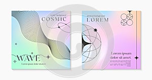 Vector mesh gradient backgrounds with wireframe geometric shapes,copy space for text photo