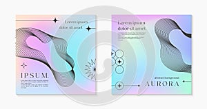 Vector mesh gradient backgrounds with wireframe geometric shapes,copy space for text photo