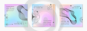 Vector mesh gradient backgrounds with wireframe geometric shapes,copy space for text photo