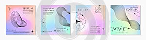 Vector mesh gradient backgrounds with wireframe geometric shapes,copy space for text photo