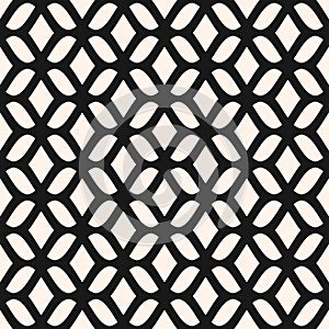 Vector mesh seamless pattern. Abstract minimal background with curved lines