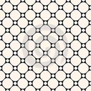 Vector mesh seamless pattern. Geometric texture with circles.