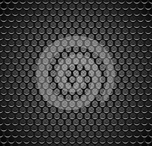 Vector metal grid seamless pattern on transparent background. Black iron speaker grill endless texture. Web page fill.