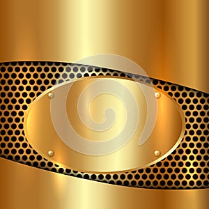 Vector metallic gold decorative background