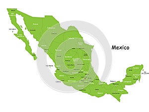 Vector Mexico map