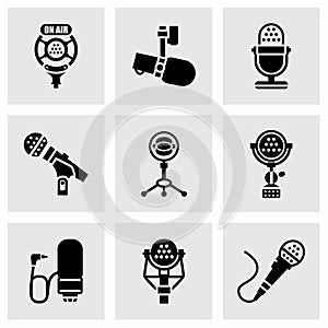 Vector Microphone icon set