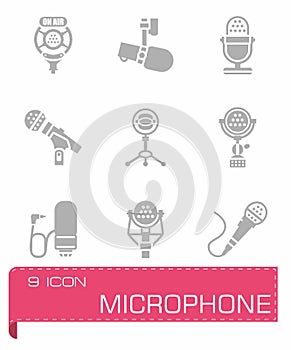 Vector Microphone icon set