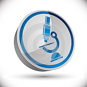 Vector microscope icon.