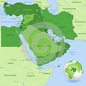 Vektor střední východ zelený 