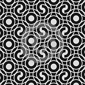 Vector middle round art decoration seamless patterns for element design