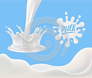 Vector milk splash