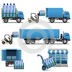 Vector Mineral Water Shipping