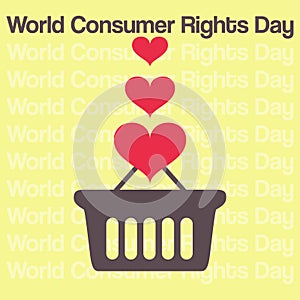 Vector minimal concept for world consumer rights day