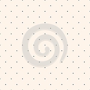 Vector minimal geometric seamless pattern with small triangles, tiny shapes