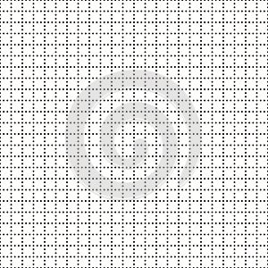 Vector minimal monochrome geometric seamless pattern with dots in square grid