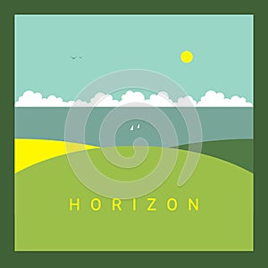 Vector Minimal Poster: Horizon