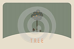 Vector Minimal Poster: Tree - Illustration