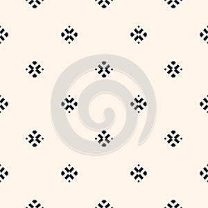 Vector minimalist background. Simple monochrome geometric seamless pattern. Delicate design for decor, prints, fabric