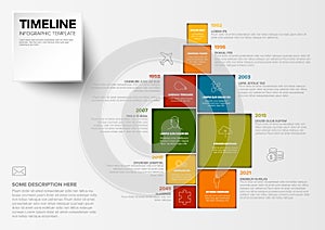 Vector Minimalist colorful timeline template