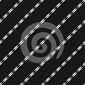 Vector minimalist geometric seamless pattern with diagonal lines, edgy shapes