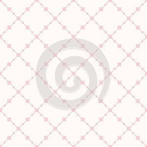 Vector minimalist geometric seamless pattern. Subtle texture with thin grid, net