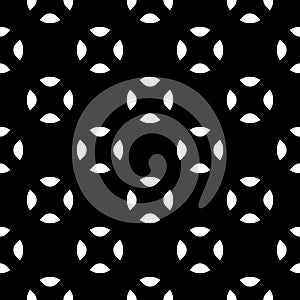 Vector minimalist seamless pattern, black & white