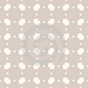 Vector minimalist seamless pattern. Subtle abstract beige geometric texture