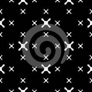 Cross texture, geometric seamless pattern with crosses
