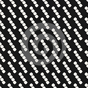 Vector minimalist seamless pattern. Tiny octagonal shapes in diagonal array.