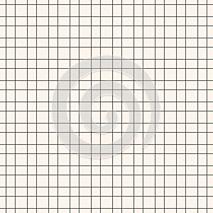 Vector minimalist square grid seamless pattern. Abstract black and white texture, basic ornament