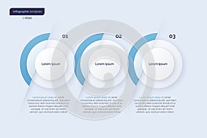 Vector minimalistic infographic template composed of 3 circles