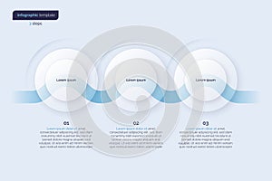 Vector minimalistic infographic template composed of 3 circles