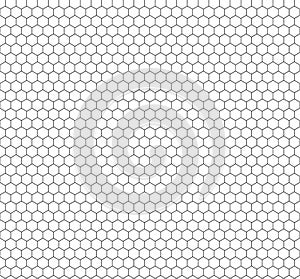 Vector Minimalistic Seamless Hexagon Pattern, Outline Honeycombs Background.