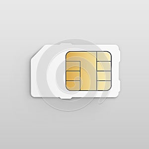 Vector Mobile Cellular Phone Sim Card Chip