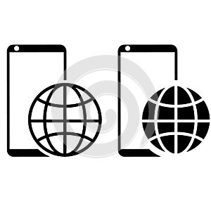 Vector mobile internet icon. Premium quality graphic design. Modern signs, outline symbols collection,  simple thin line icons set