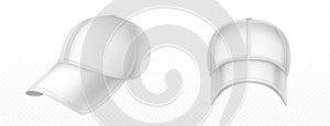 Vector mockup of blank white baseball cap