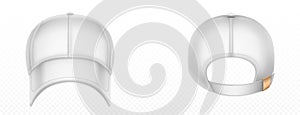 Vector mockup of blank white baseball cap