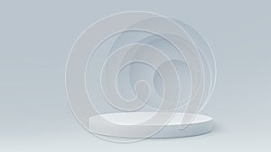 Vector mockup circular white podium product presentation display background