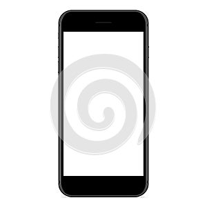 Vector, mockup phone matte black color on white background