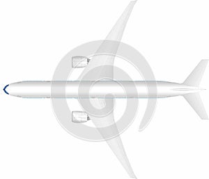 VECTOR MOCKUP / TEMPLATE B777-300ER / TOP VIEW / HIRES VECTOR photo