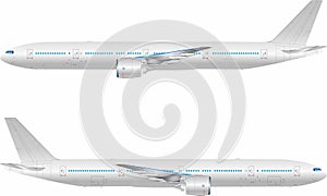 VECTOR MOCKUP / TEMPLATE B777-300ER / HIRES VECTOR