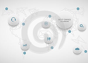 Vector modenr social network infographic