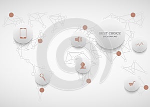 Vector modenr social network infographic