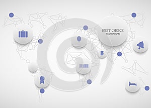 Vector modenr social network infographic photo