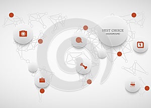 Vector modenr social network infographic